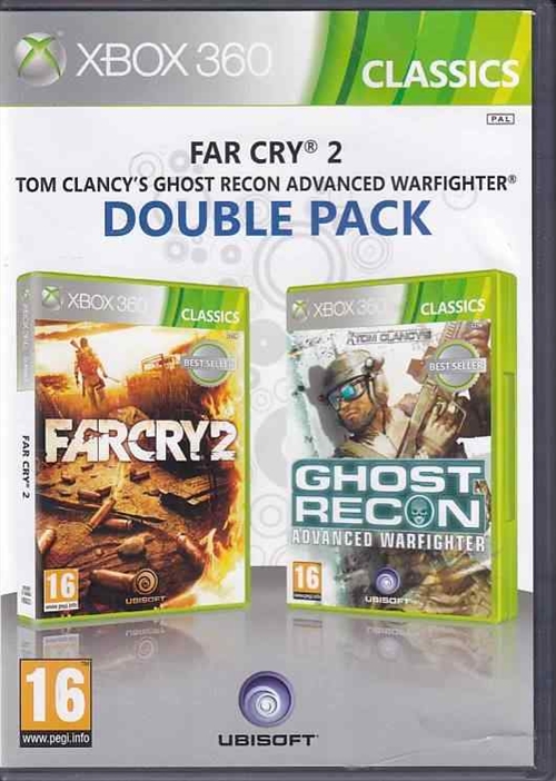 Far Cry 2 + Tom Clancys Ghost Recon Advanced Warfighter Double Pack - Classics - XBOX 360 (B Grade) (Genbrug)